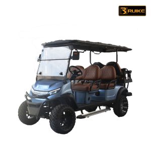 4 Seats Lifted Electric Golf Cart Club Golf Car Forward Facing Seat 4 Wheel All Terrain Tire Front Brush Guard