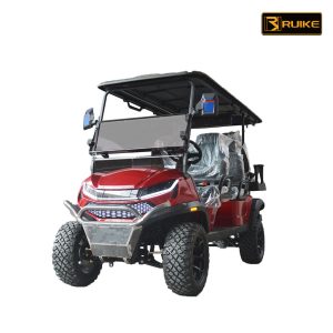 4+2 Seats Lifted Electric Golf Cart Club Golf Car Rear Facing Seat 4 Wheel All Terrain Tire Metal Front Guard
