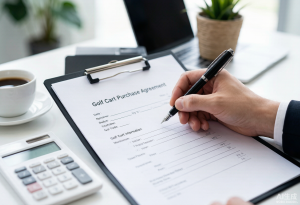 Golf cart purchase contract and financing review