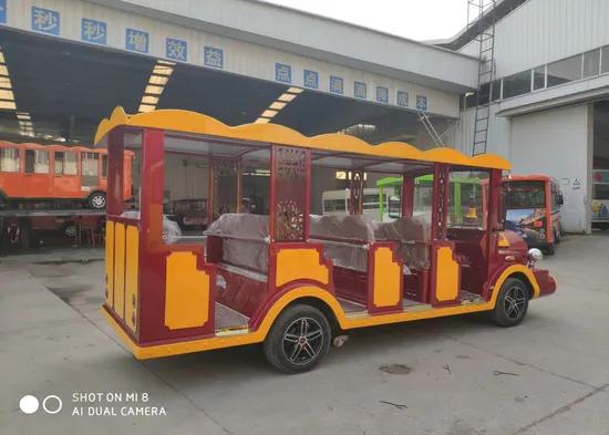 11-Seat Sightseeing Small Trackless Electric Passenger Train with Sheet Metal Body - Image 5